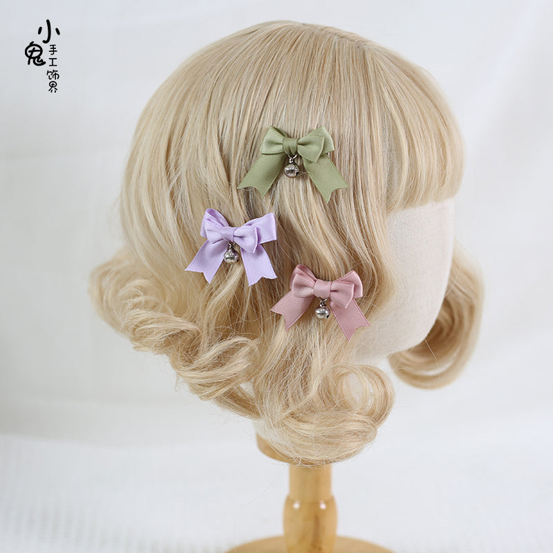 Xiaogui~Sweet Japan Fashion Lolita Bell Bow Clip   