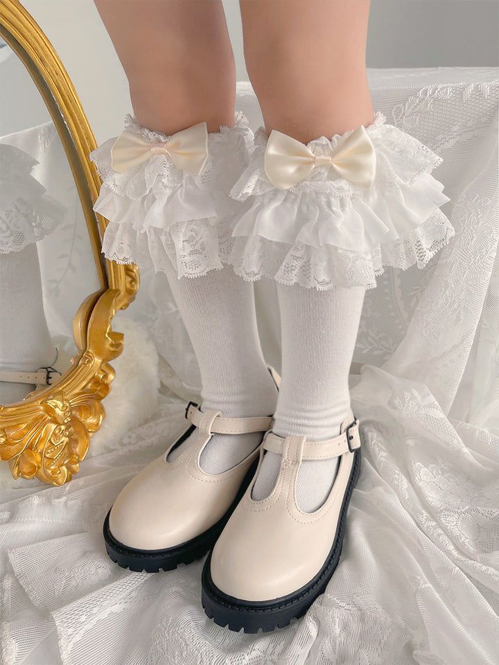 (BuyForMe) Mixiu~Child and Adults Princess Lolita Bow Socks   