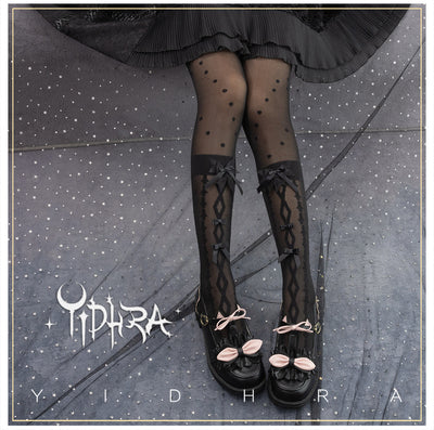 Yidhra~Sweet Lolita Black and White Summer Pantyhose 2470:36207