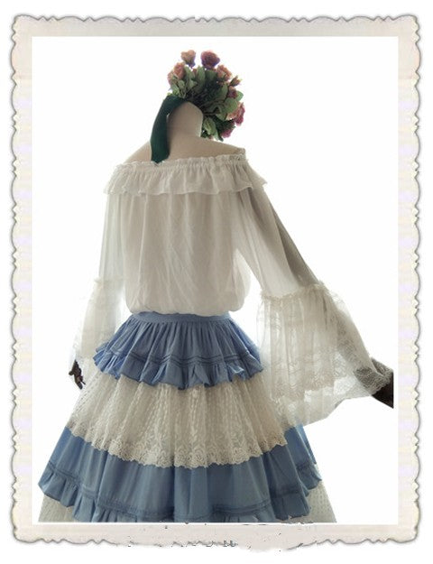 Sweet Angel~Large Princess Sleeve Chiffon Lolita Shirt   