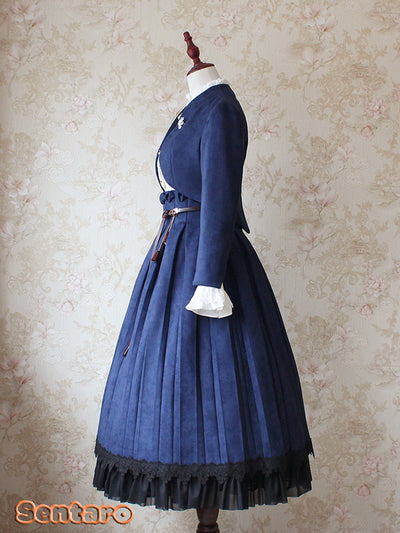 Sentaro~Warm Tea~Elegant Swallow Tail Lolita Short Coat   