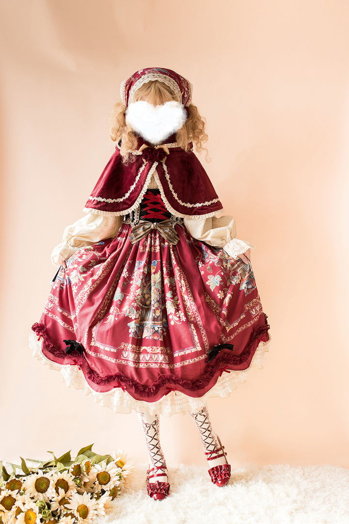 Miss Point~Praise of Abundance~Bavarian Style Lolita Velvet Hooded Cape   