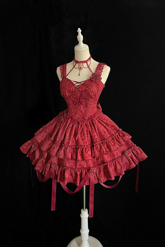 Alice Girl~Bloody Rose~Gothic Lolita Dress JSK Set   