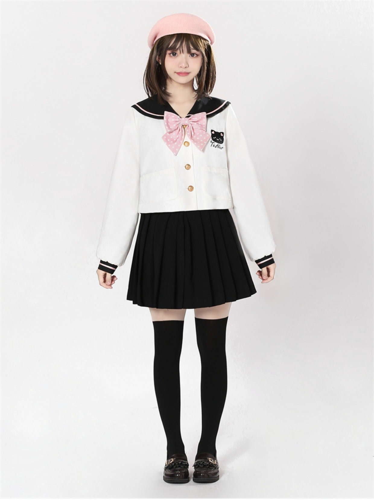 (Buyforme)To Alice~Sweet Lolita Black Cat Ear JK Suit Top   