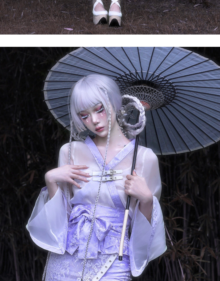 Blood Supply~Chinese Qi Lolita Kimono Four-piece Set   
