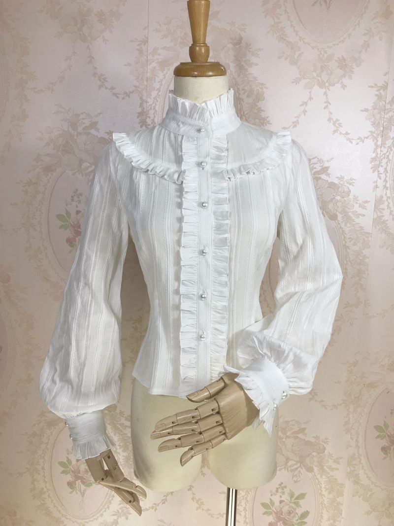 Yilia~Korean Fashion Cotton Lolita Blouse   