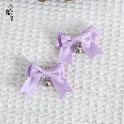 Xiaogui~Sweet Japan Fashion Lolita Bell Bow Clip light purple  