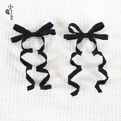 Xiaogui - Sweet Lolita Spiral cos Headdress Black (pair)