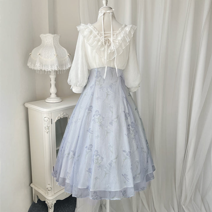 Cornfield Lolita~Iris Dream~Elegant Lolita Dress Short Sleeve OP   