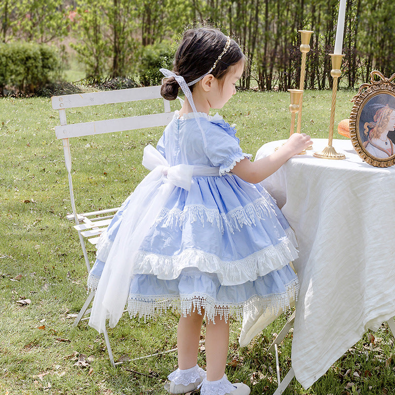 Kid Lolita Blue Tiered OP Dress   