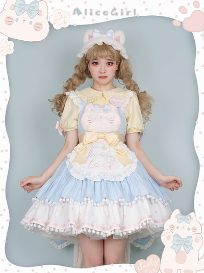 Alice Girl~Kawaii Lolita JSK Dress~Candy Cat Jumper Skirt   