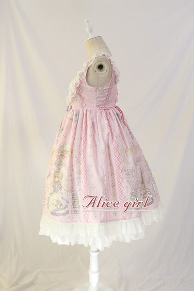 Alice Girl~Angel Book~Lace Bow Sweet Lolita Jumper Dress   