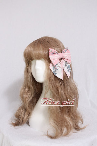 ALice Girl~Dream in Cage~Lolita Bow hairclip free size pink 