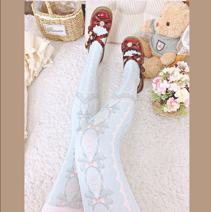 Roji roji~Kawaii 120D Velvet Lolita Tights Multicolors   