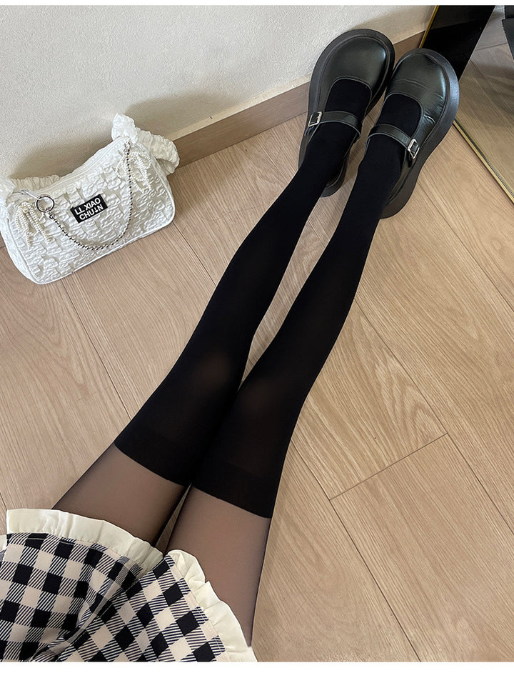 Velvet Solid Color Summer Lolita Calf Socks Knee Socks   