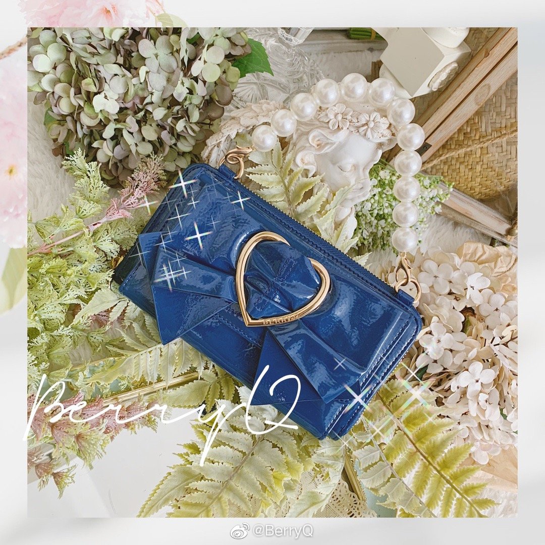 BerryQ~COCO~Sweet Lolita Handbags Multicolors Bows electric bule  
