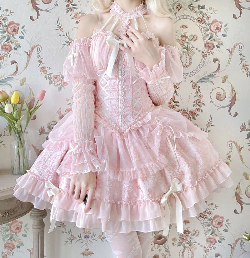 Alice Girl - Cross Maiden - Gothic Lolita Cuffs Puff Arm Sleeves