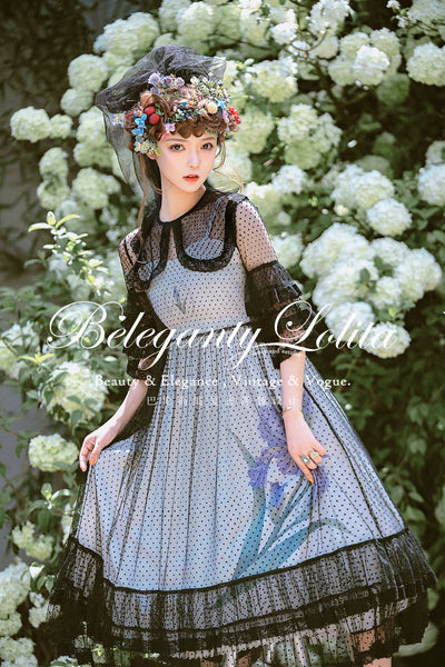 Beleganty~Fleur-de-lis~ Lolita Polka Dot Dress   