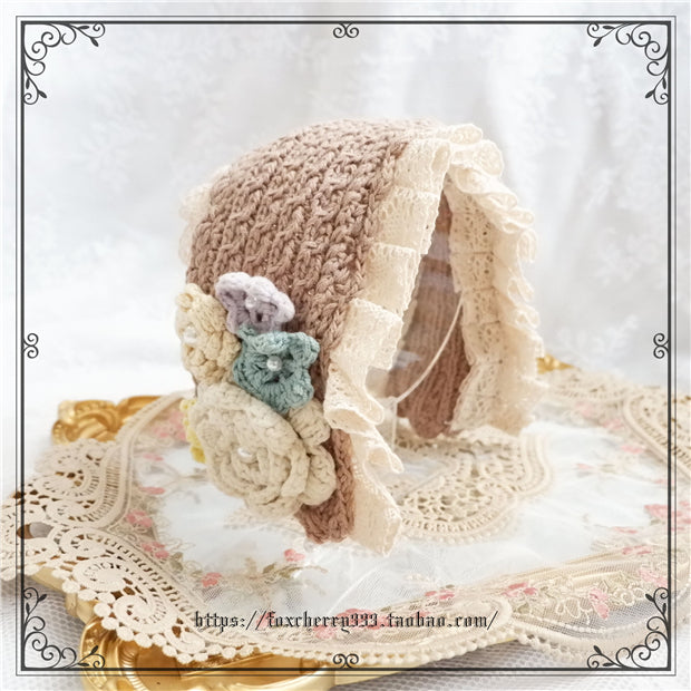 Fox Cherry~Elegant Pastoral Handmade Knitting Flower Hairband Multicolors   