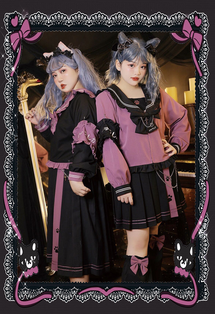 Yingtang - Plus Size Lolita Dress Gothic Lolita JK Dress Set