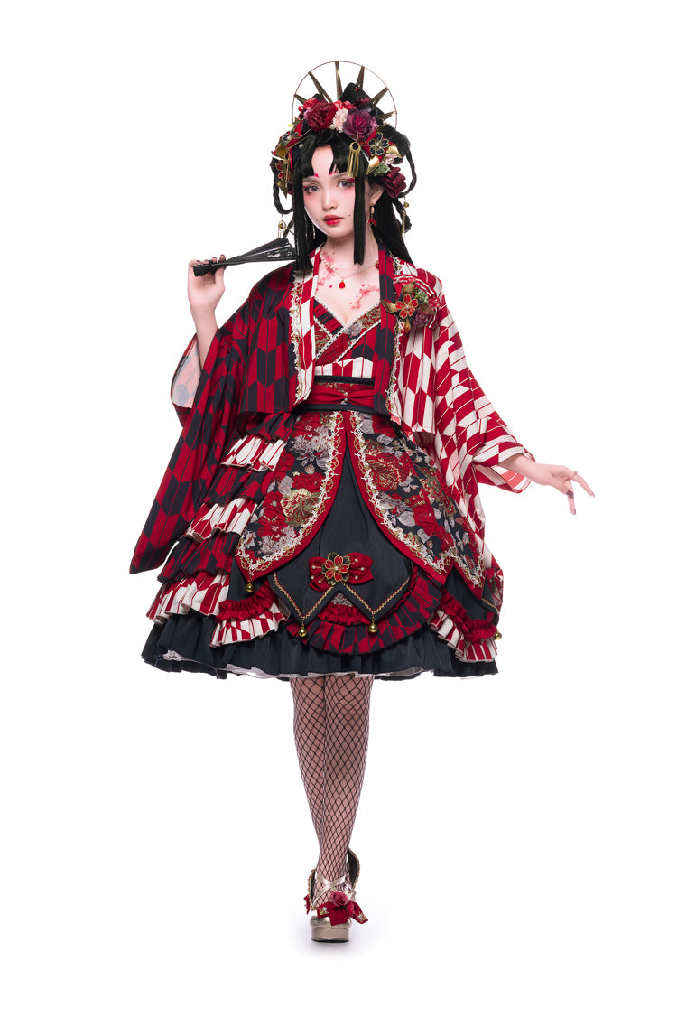 Youruipai - Japanese Wa Lolita Tea Party Red Dress 2370:38031