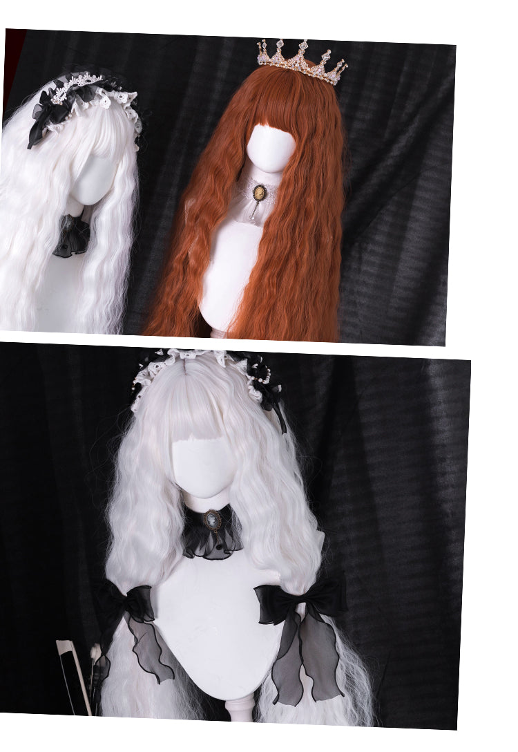 Hengji~ Long Wavy Wedding Lolita Wig   