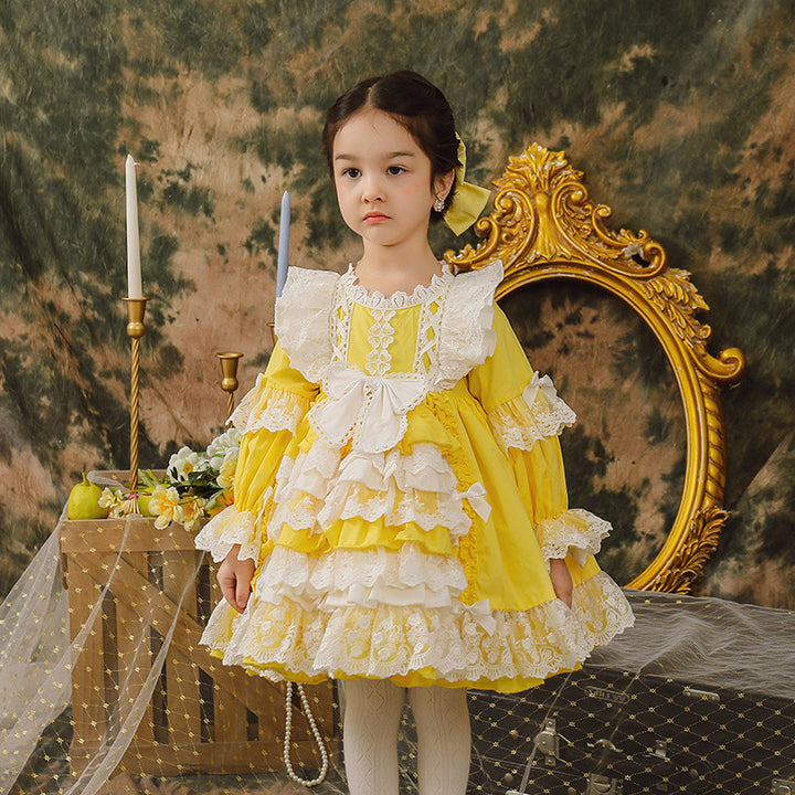 Kid Lolita Princess Yellow Dress   