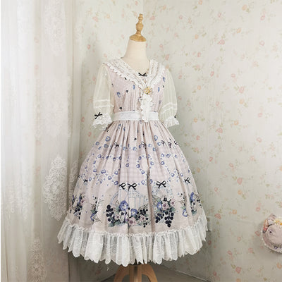 NanShengGe Lolita~Forest Bookmarks~Country Style Lolita JSK Dress S pink op 