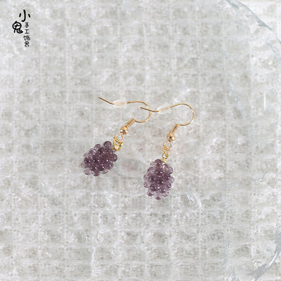 Xiaogui~Grapery Lolita Earring Necklace Lolita Accessory No.5 purple earrings  