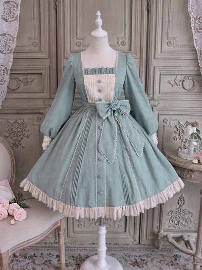 Alice Girl-Elegant Long Sleeve Lolita OP Dress   
