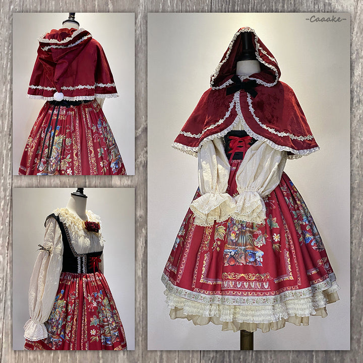 Miss Point~Praise of Abundance~Bavarian Style Lolita Velvet Hooded Cape   