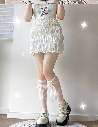 Roji Roji~Lace-up Sweet Lolita Summer Socks   