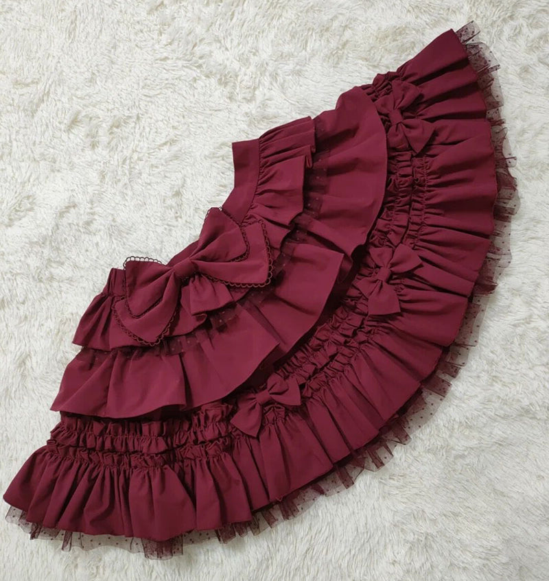 Your Princess~Sweetheart party~Sweet Lolita Skirt Suit S wine red skirt 