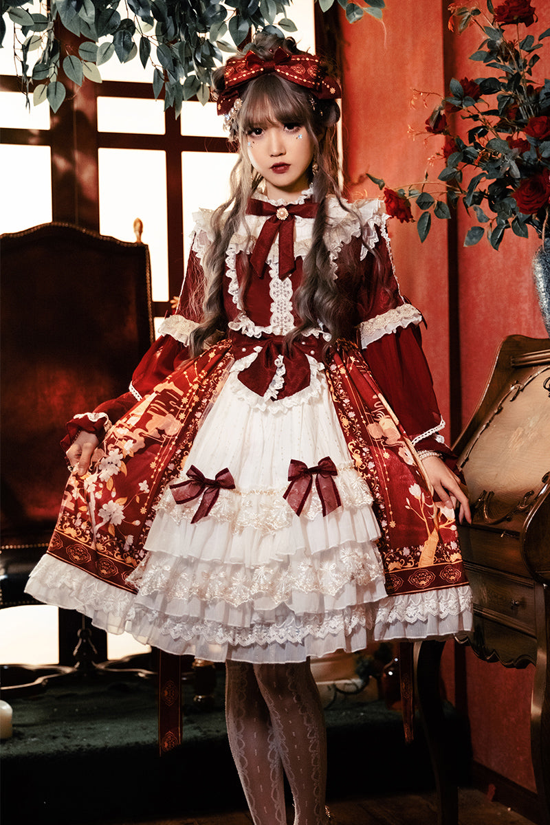 Cat Highness - Christmas New Year Han Lolita OP Dress