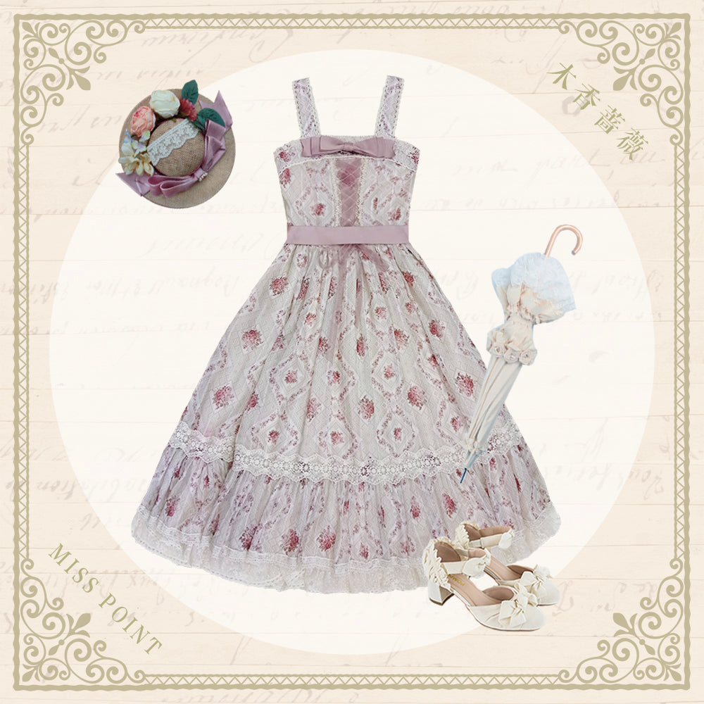 Miss Point~Woody Rose~Elegant Floral Lolita JSK   