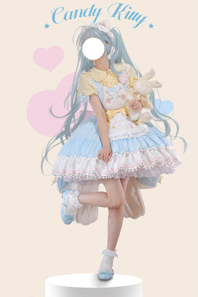 Alice Girl~Kawaii Lolita JSK Dress~Candy Cat Jumper Skirt   