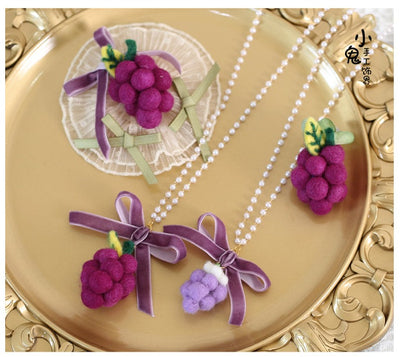 Xiaogui~Vintage Frence Grape Hairpin Lolita Accessory   