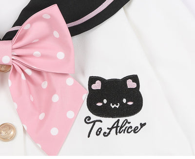 (Buyforme)To Alice~Sweet Lolita Black Cat Ear JK Suit Top   