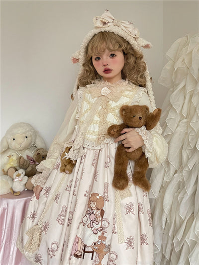 (Buyforme)Dolls Party~White Lolita Kawaii Inner Blouse Accessory Set   