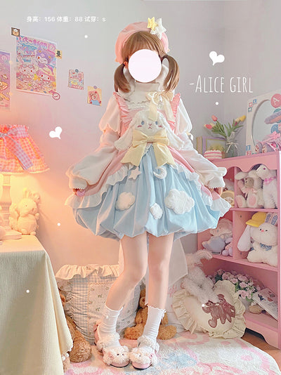 (Buy for me)Alice girl~Sweet Lolita Puff Sleeve Winter Blouse   