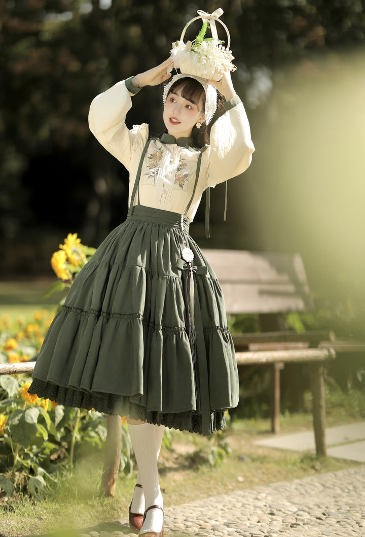 (Buyforme)Meow Jun~Sunflower Appointment~Chinese Style Skirt and Blouse   