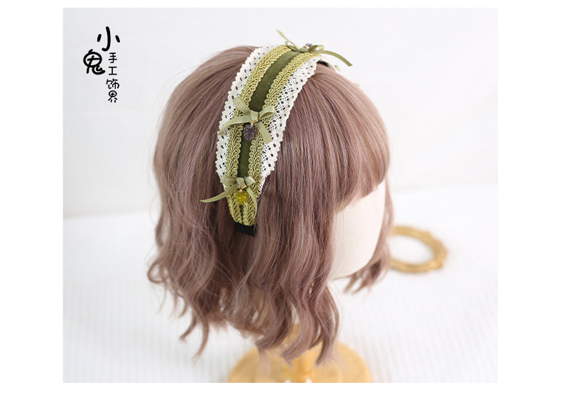 Xiaogui~Grapery Lolita Earring Necklace Lolita Accessory No.2 green grape KC  