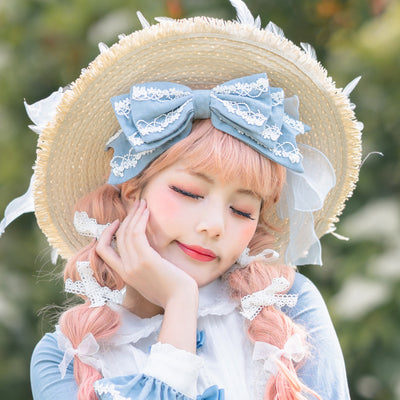 Eieyomi-Sweet Japanese Style Lolita KC Multicolors free size rural rabbit-light blue 