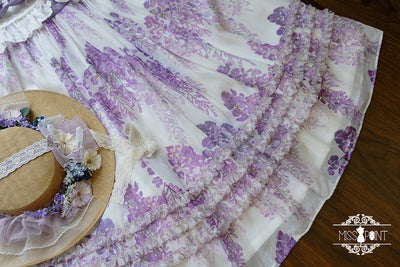 Miss Point~Midsummer Garden~Elegant Lolita SK Dress XS white and purple 