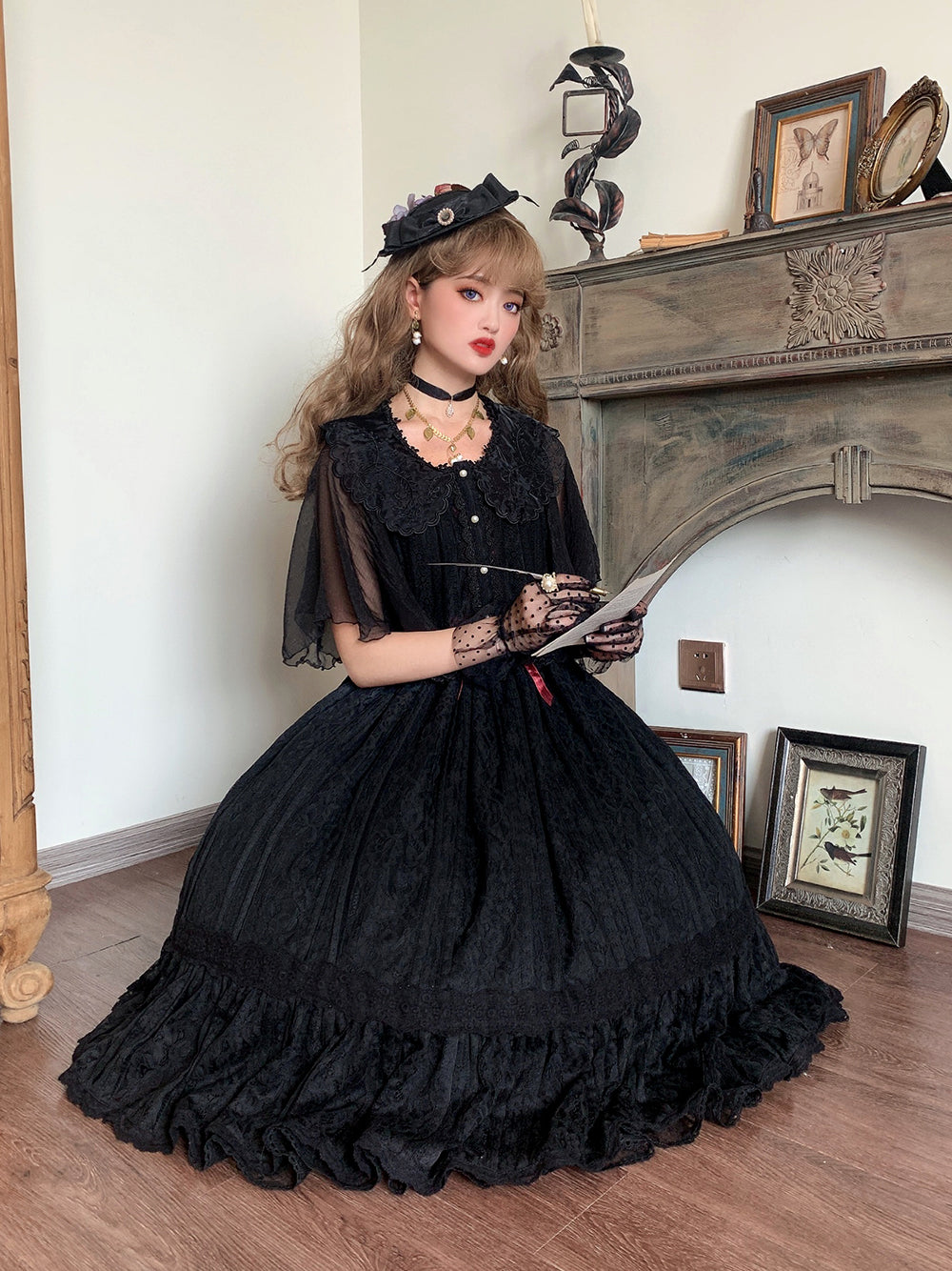 Miss Point - Woody Rose - Elegant Retro Lolita Blouse