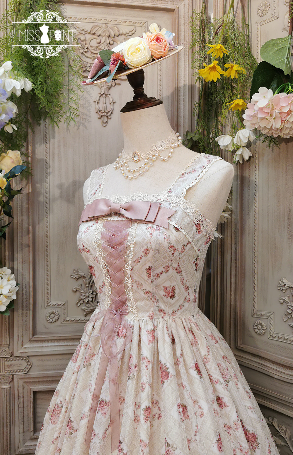 Miss Point - Woody Rose - Elegant Floral Lolita JSK