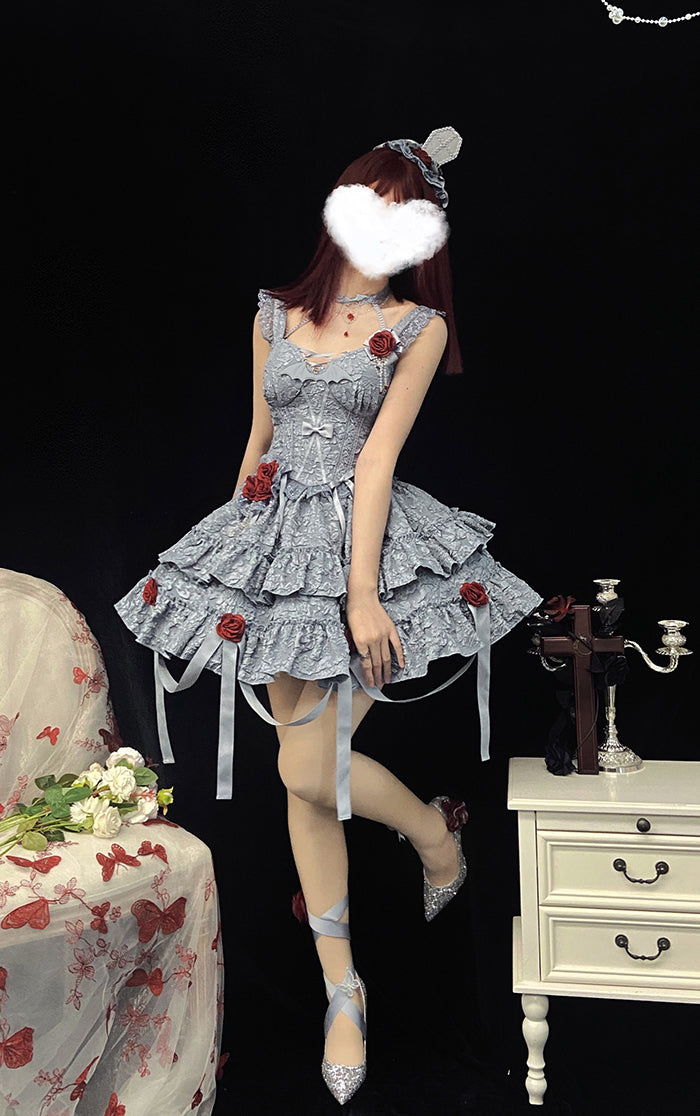 Alice Girl~Blood Rose~Gothic Lolita Veil Dark Themed Accessory   