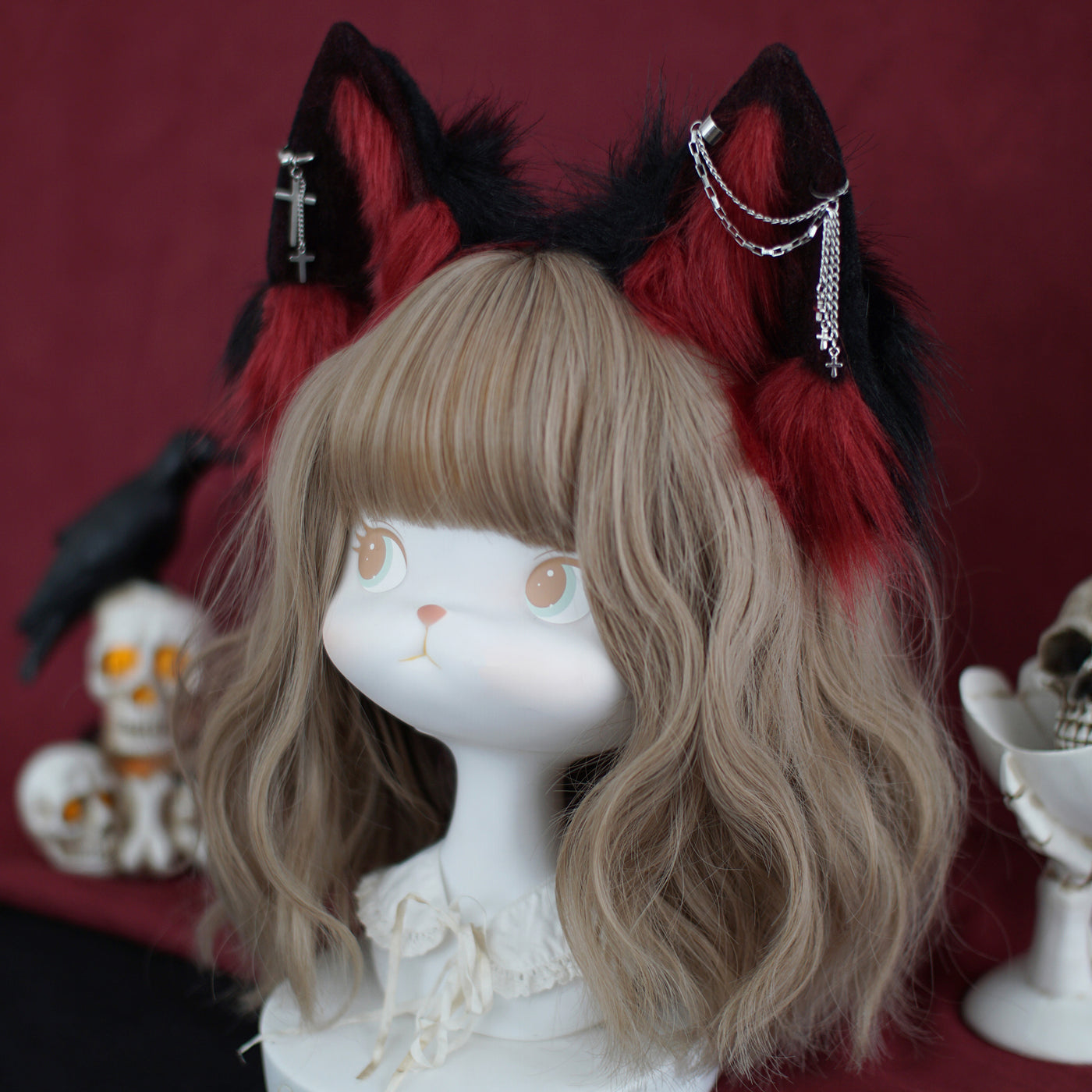 (Buyforme) Meow three times~Halloween Vampire Wolf Ear Lolita KC   