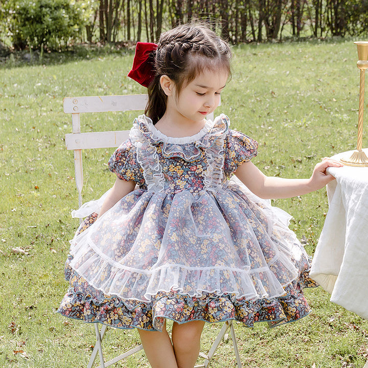 Kawai Kid Lolita Floral Dress   