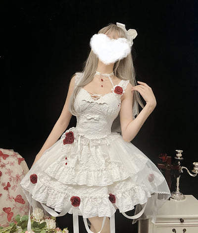 Alice Girl~Blood Rose~Gothic Lolita Lace Choker   